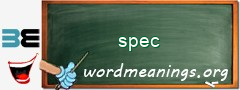 WordMeaning blackboard for spec